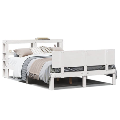 Bed Frame with Headboard without Mattress White 150x200 cm King Size