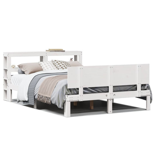 Bed Frame with Headboard without Mattress White 150x200 cm King Size