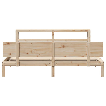 Bed Frame with Headboard without Mattress 200x200 cm