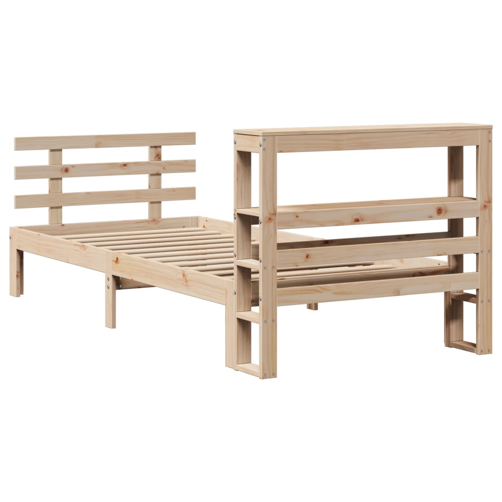 Bed Frame with Headboard without Mattress 75x190 cm Small Single