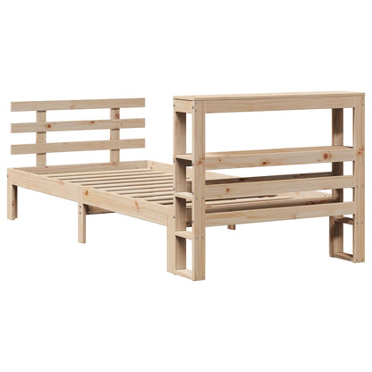 Bed Frame with Headboard without Mattress 75x190 cm Small Single