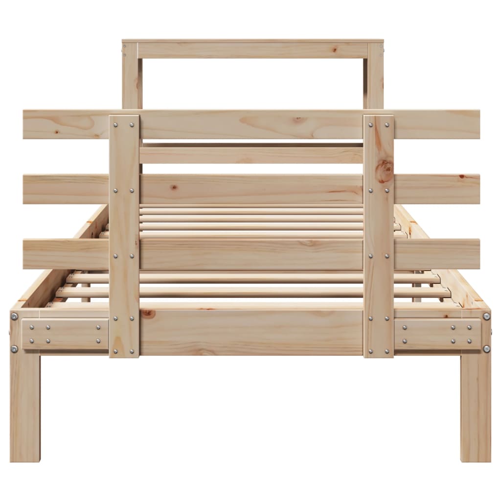 Bed Frame with Headboard without Mattress 90x190 cm Single
