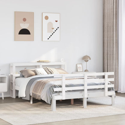 Bed Frame with Headboard without Mattress White 120x200 cm