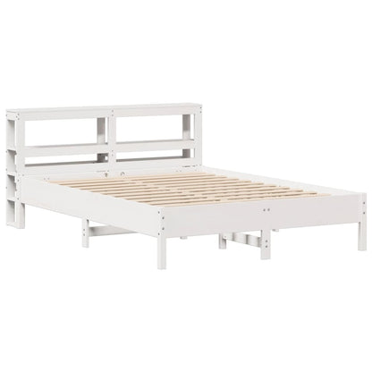 Bed Frame without Mattress White 140x200 cm Solid Wood Pine