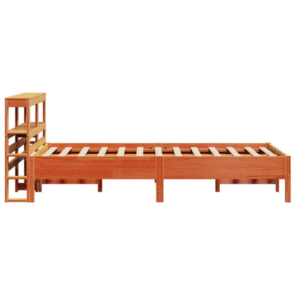 Bed Frame without Mattress Wax Brown 120x190 cm Small Double Solid Wood Pine