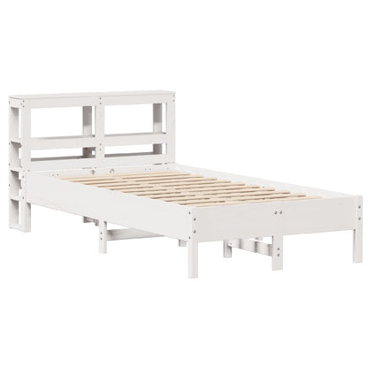 Bed Frame without Mattress White 90x190 cm Single Solid Wood Pine