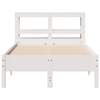Bed Frame without Mattress White 90x190 cm Single Solid Wood Pine