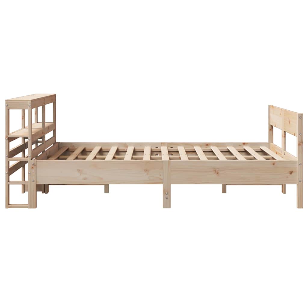 Bed Frame without Mattress 150x200 cm King Size Solid Wood Pine