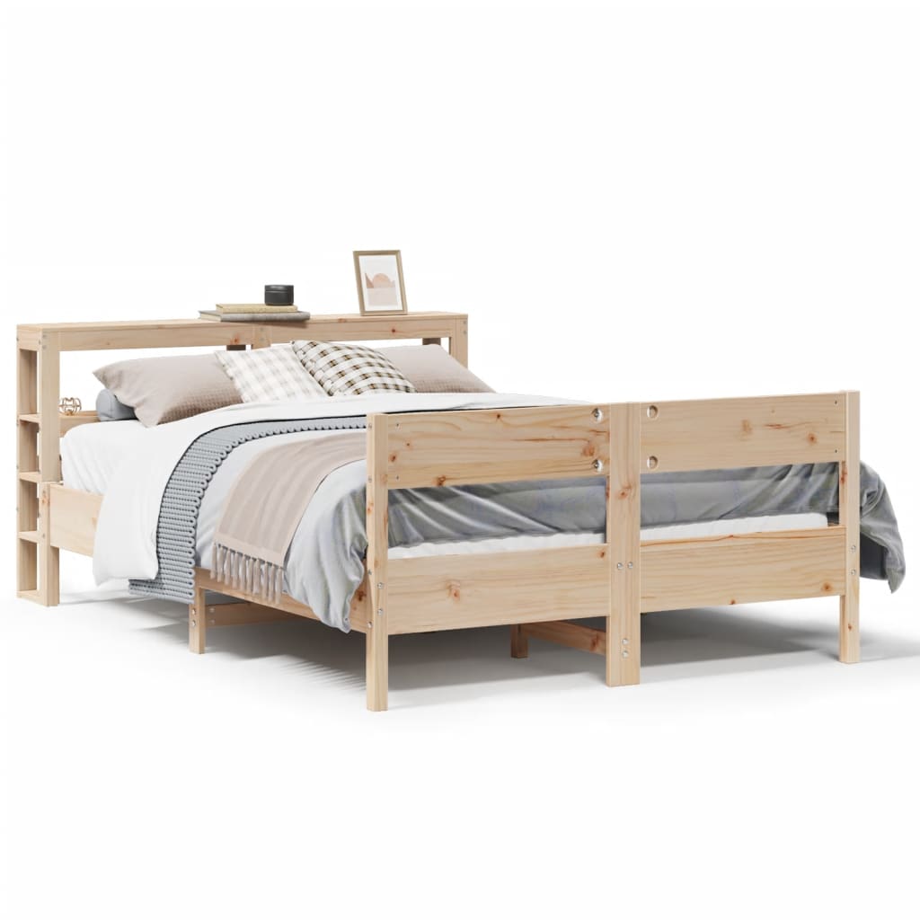 Bed Frame without Mattress 120x200 cm Solid Wood Pine