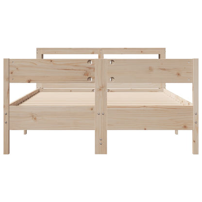 Bed Frame without Mattress 120x200 cm Solid Wood Pine