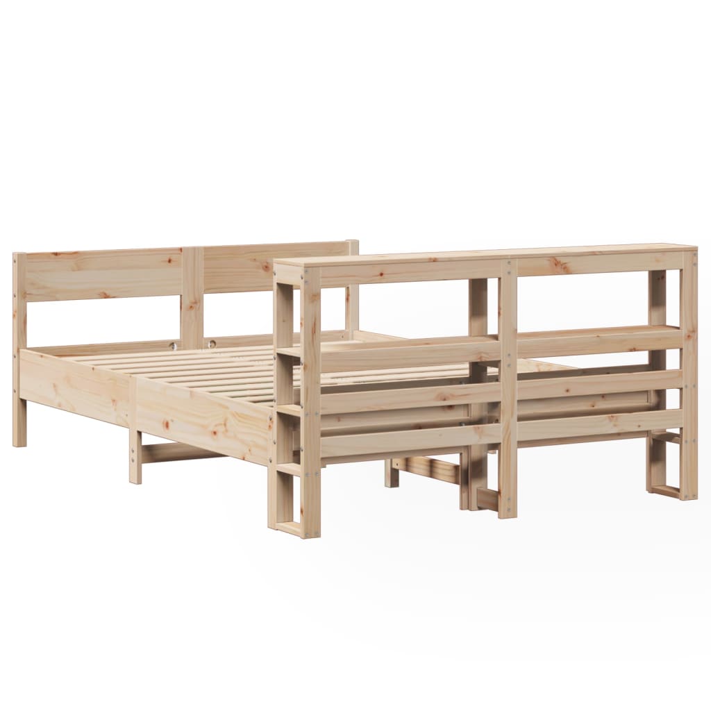 Bed Frame without Mattress 120x200 cm Solid Wood Pine