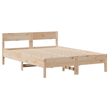 Bed Frame without Mattress 120x200 cm Solid Wood Pine
