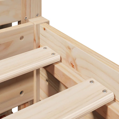 Bed Frame without Mattress 120x200 cm Solid Wood Pine