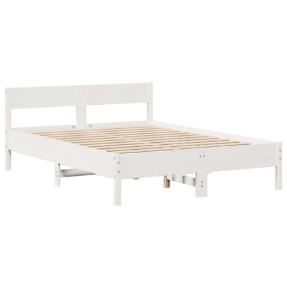Bed Frame without Mattress White 120x200 cm Solid Wood Pine