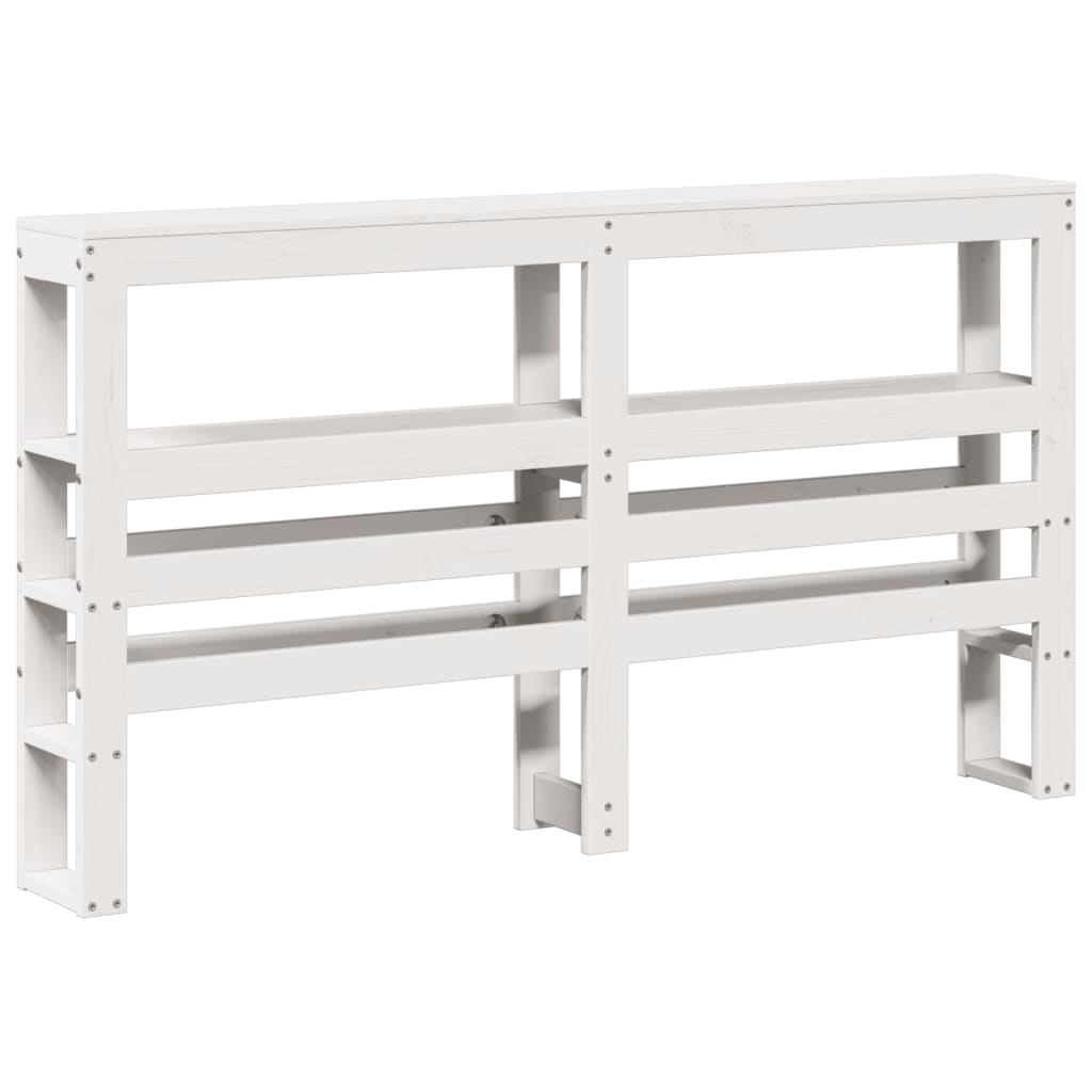 Bed Frame without Mattress White 120x200 cm Solid Wood Pine