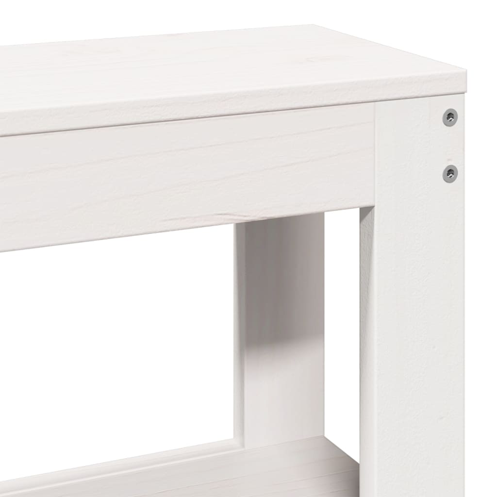 Bed Frame without Mattress White 120x200 cm Solid Wood Pine