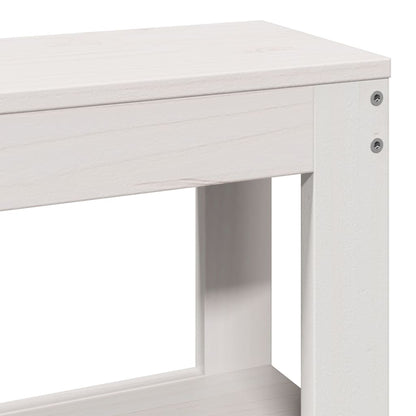Bed Frame without Mattress White 90x200 cm Solid Wood Pine