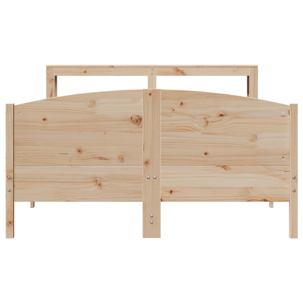 Bed Frame without Mattress 160x200 cm Solid Wood Pine