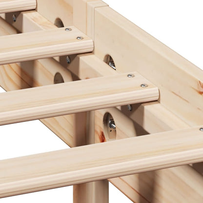 Bed Frame without Mattress 160x200 cm Solid Wood Pine