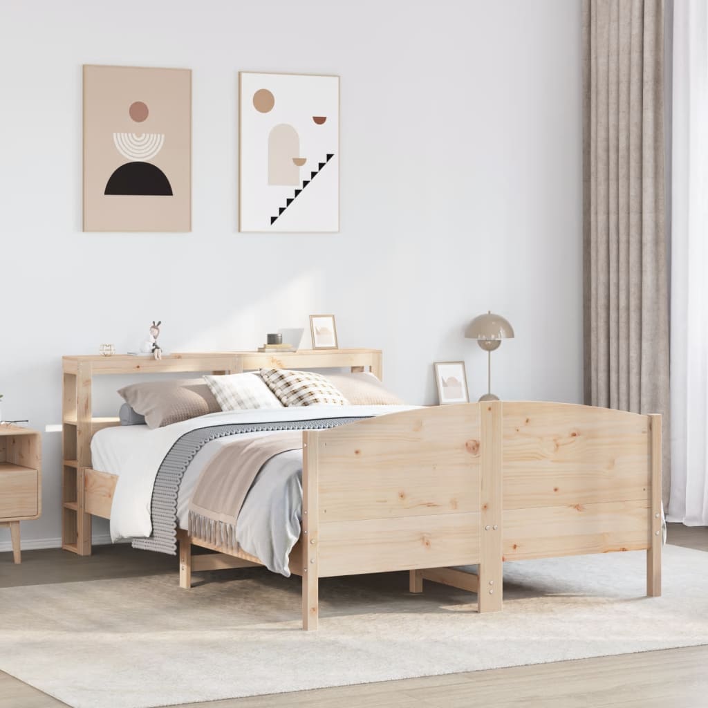 Bed Frame without Mattress 160x200 cm Solid Wood Pine