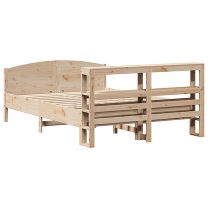 Bed Frame without Mattress 150x200 cm King Size Solid Wood Pine