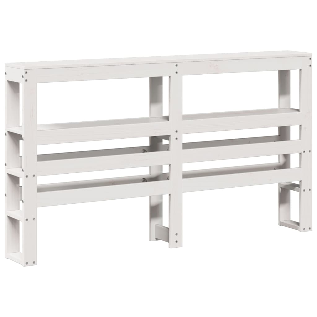 Bed Frame without Mattress White 120x200 cm Solid Wood Pine