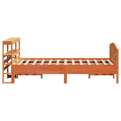 Bed Frame without Mattress Wax Brown 120x200 cm Solid Wood Pine
