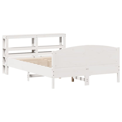 Bed Frame without Mattress White 120x190 cm Small Double Solid Wood Pine