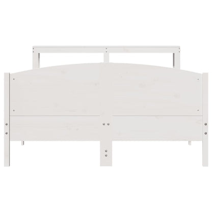 Bed Frame without Mattress White 120x190 cm Small Double Solid Wood Pine