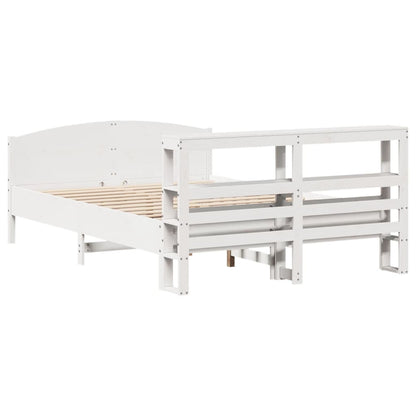 Bed Frame without Mattress White 120x190 cm Small Double Solid Wood Pine
