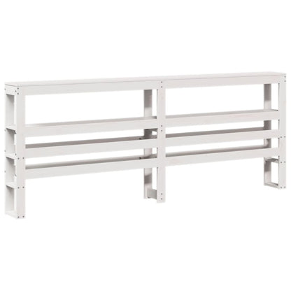Bed Frame without Mattress White 180x200 cm Super King Solid Wood Pine