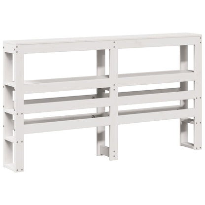 Bed Frame with Headboard White 140x190 cm Solid Wood Pine