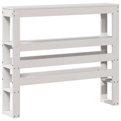 Bed Frame with Headboard White 90x200 cm Solid Wood Pine