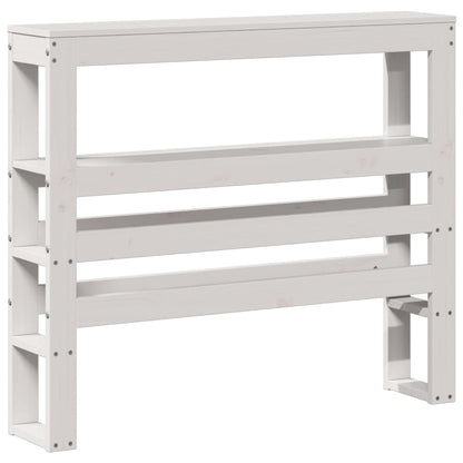 Bed Frame with Headboard White 75x190 cm Small Single Solid Wood Pine
