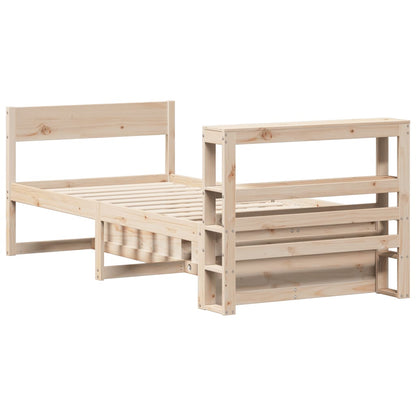 Bed Frame without Mattress 90x200 cm Solid Wood Pine