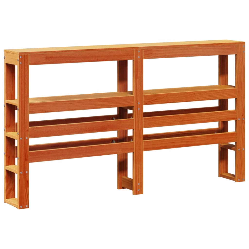 Bed Frame without Mattress Wax Brown 140x190 cm Solid Wood Pine