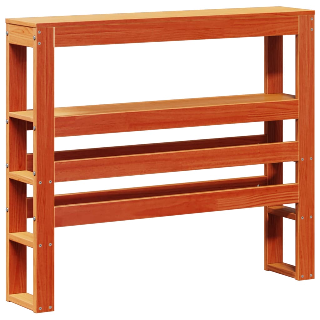 Bed Frame without Mattress Wax Brown 75x190 cm Small Single Solid Wood Pine