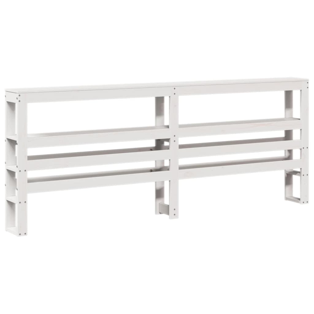 Bed Frame without Mattress White 180x200 cm Super King Solid Wood Pine