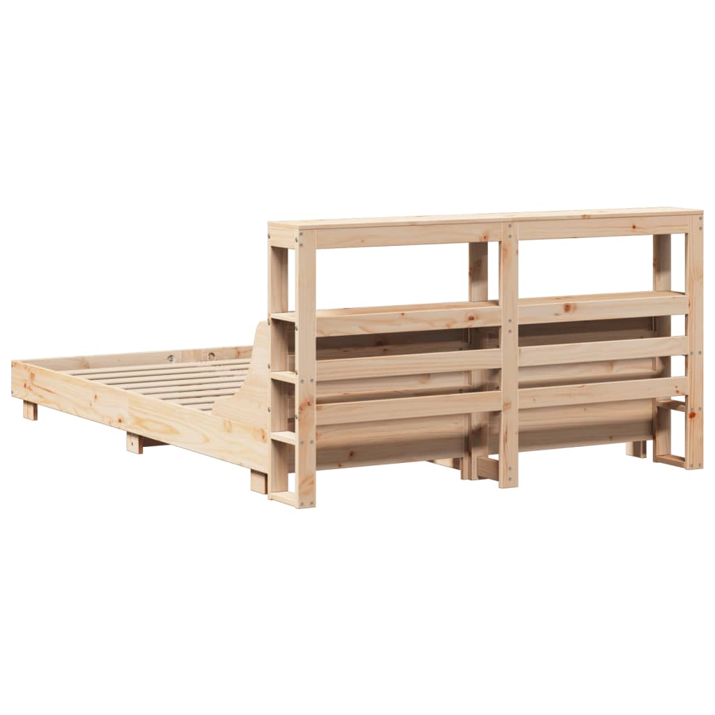 Bed Frame without Mattress 160x200 cm Solid Wood Pine
