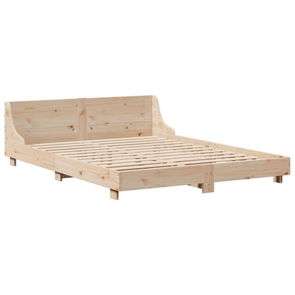 Bed Frame without Mattress 160x200 cm Solid Wood Pine