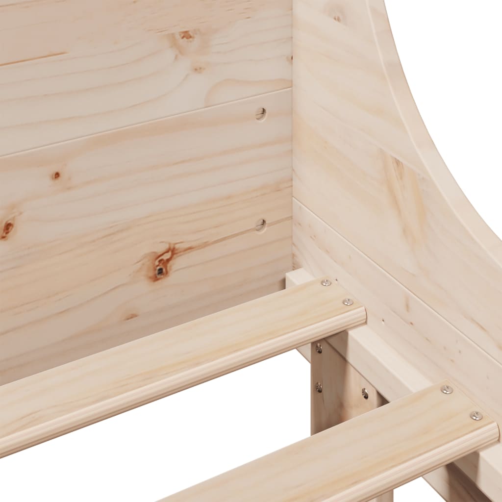 Bed Frame without Mattress 160x200 cm Solid Wood Pine