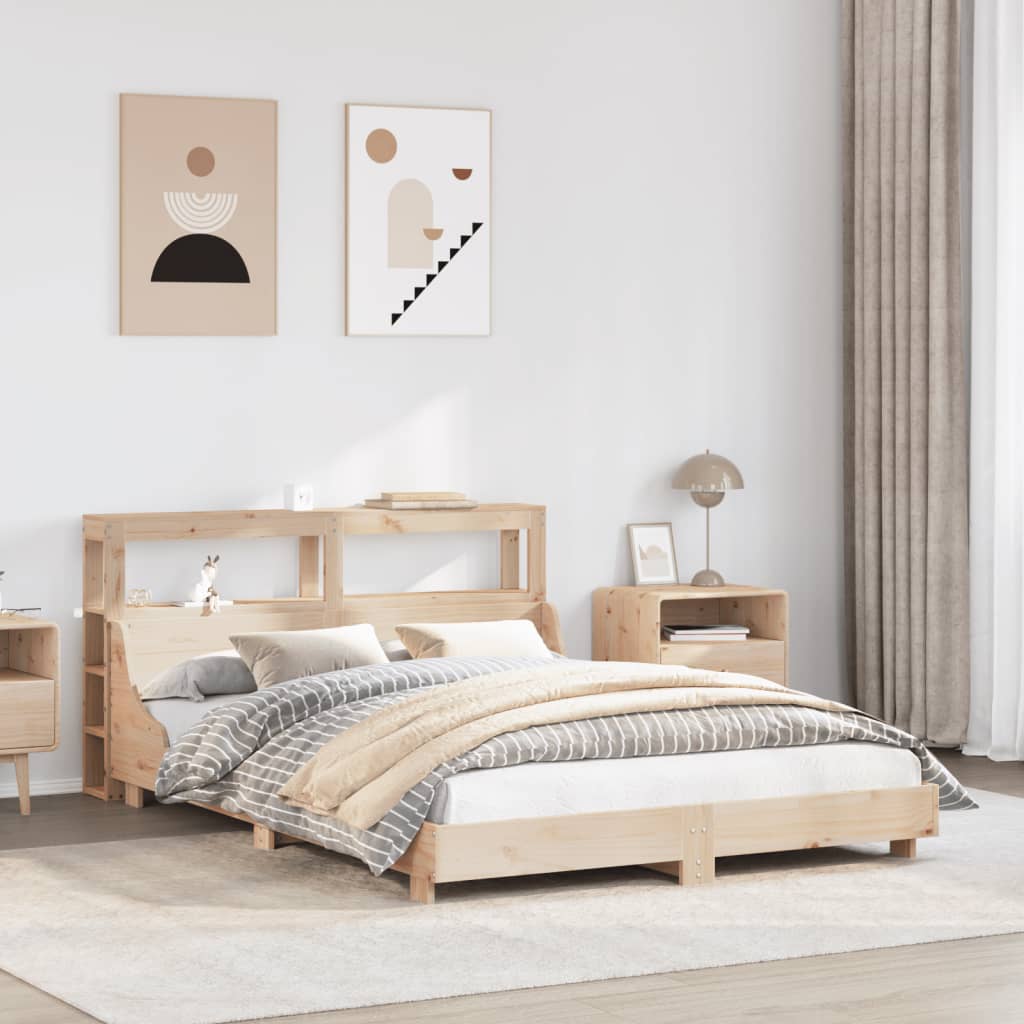 Bed Frame without Mattress 160x200 cm Solid Wood Pine