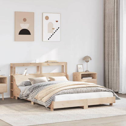 Bed Frame without Mattress 160x200 cm Solid Wood Pine