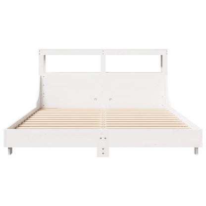 Bed Frame without Mattress White 120x200 cm Solid Wood Pine