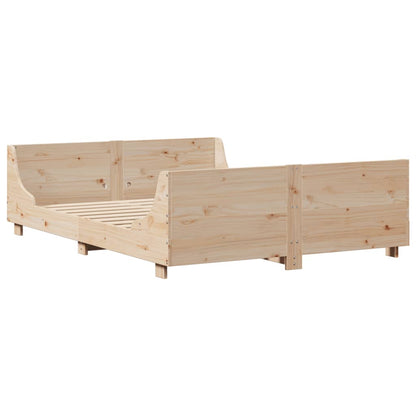 Bed Frame without Mattress 160x200 cm Solid Wood Pine