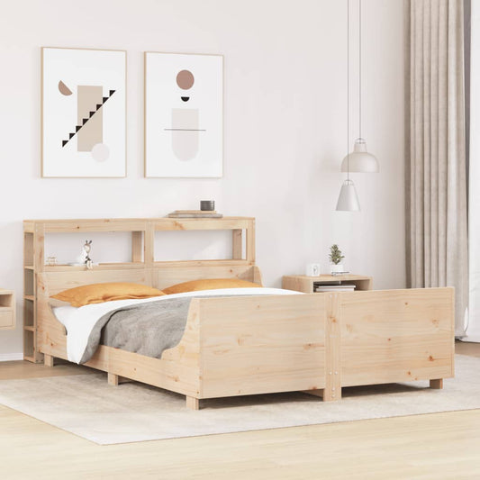 Bed Frame without Mattress 160x200 cm Solid Wood Pine