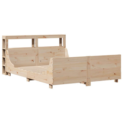 Bed Frame without Mattress 150x200 cm King Size Solid Wood Pine