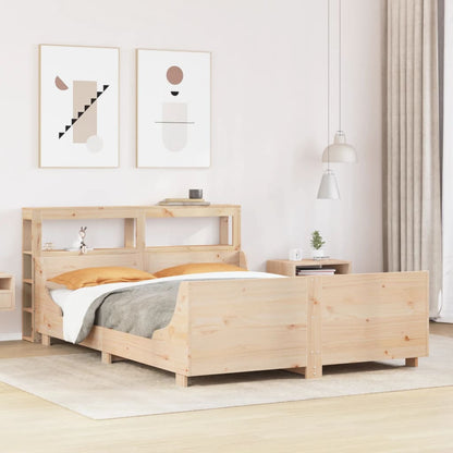 Bed Frame without Mattress 150x200 cm King Size Solid Wood Pine
