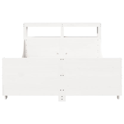 Bed Frame without Mattress White 120x200 cm Solid Wood Pine