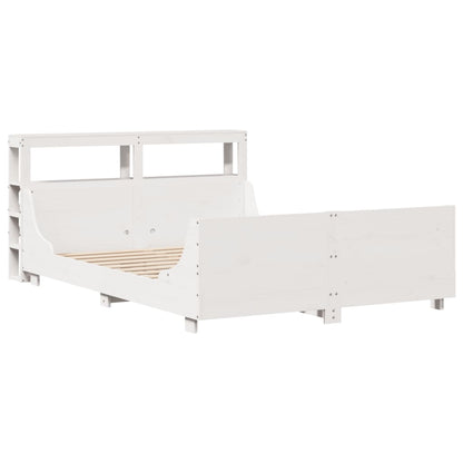 Bed Frame without Mattress White 120x190 cm Small Double Solid Wood Pine